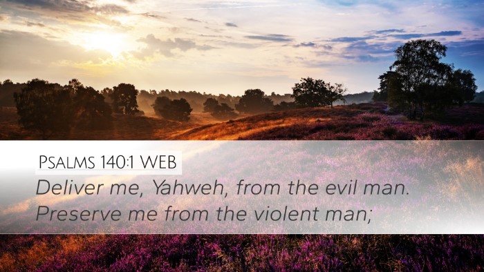 Psalms 140:1 WEB Bible Verse Image