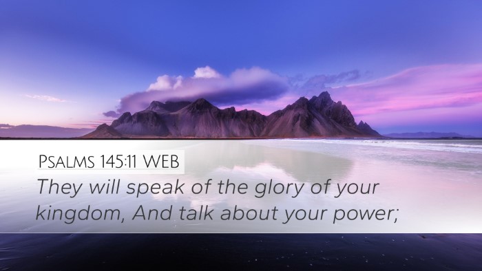 Psalms 145:11 WEB Bible Verse Image