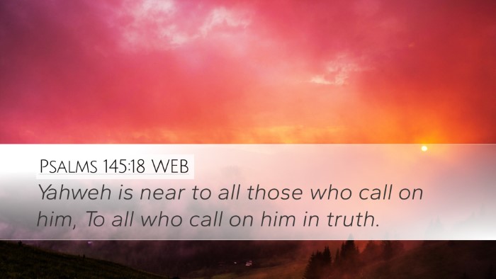 Psalms 145:18 WEB Bible Verse Image