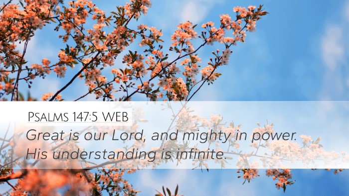Psalms 147:5 WEB Bible Verse Image