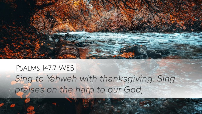 Psalms 147:7 WEB Bible Verse Image