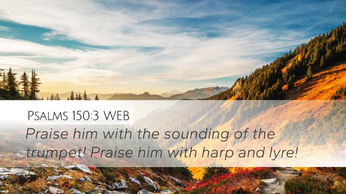Psalms 150:3 WEB Bible Verse Image