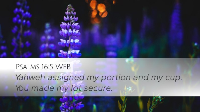 Psalms 16:5 WEB Bible Verse Image