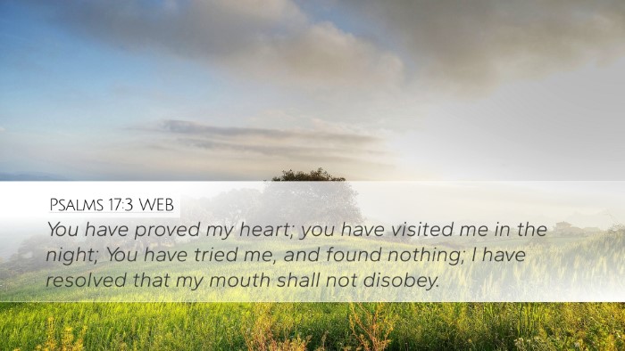 Psalms 17:3 WEB Bible Verse Image