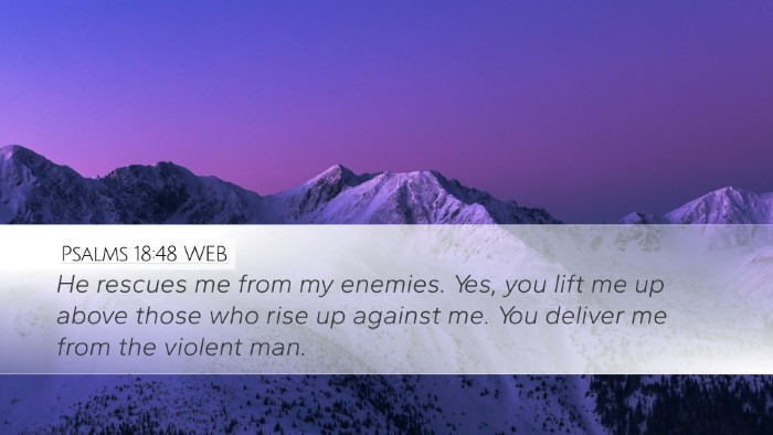 Psalms 18:48 WEB Bible Verse Image