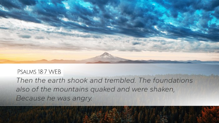 Psalms 18:7 WEB Bible Verse Image