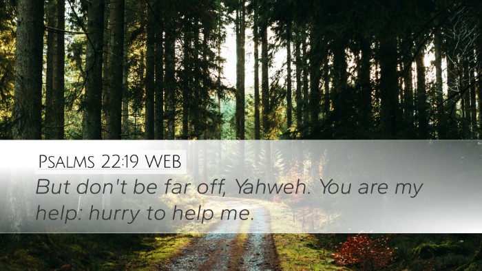 Psalms 22:19 WEB Bible Verse Image
