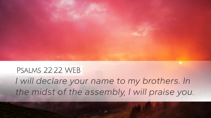 Psalms 22:22 WEB Bible Verse Image