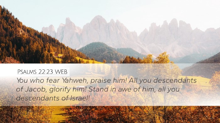 Psalms 22:23 WEB Bible Verse Image