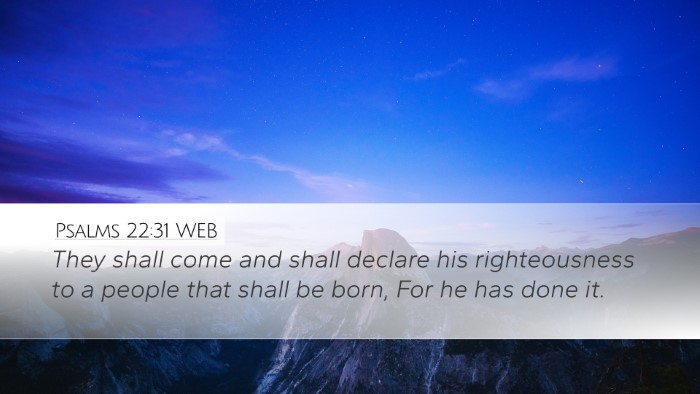 Psalms 22:31 WEB Bible Verse Image