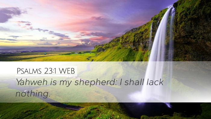 Psalms 23:1 WEB Bible Verse Image