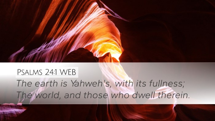 Psalms 24:1 WEB Bible Verse Image