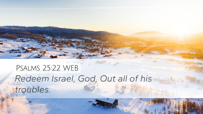 Psalms 25:22 WEB Bible Verse Image