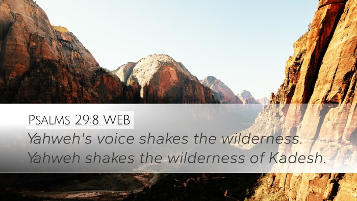 Psalms 29:8 WEB Bible Verse Image