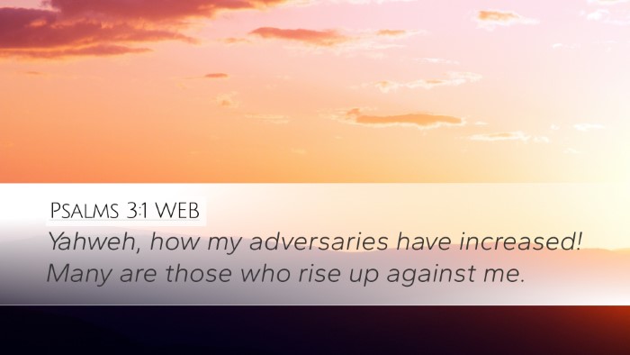 Psalms 3:1 WEB Bible Verse Image