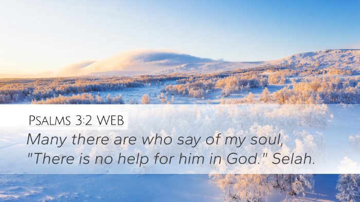 Psalms 3:2 WEB Bible Verse Image