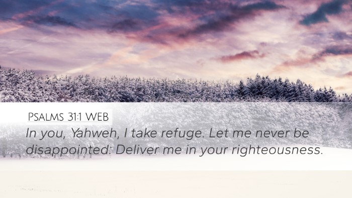 Psalms 31:1 WEB Bible Verse Image