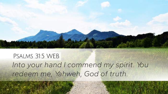 Psalms 31:5 WEB Bible Verse Image