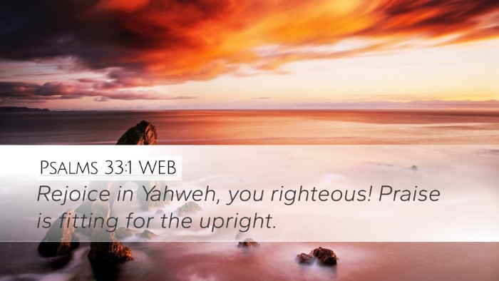 Psalms 33:1 WEB Bible Verse Image