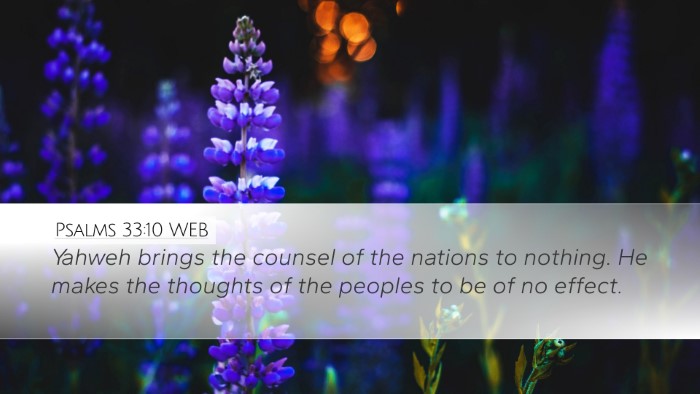 Psalms 33:10 WEB Bible Verse Image