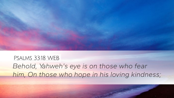 Psalms 33:18 WEB Bible Verse Image