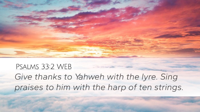 Psalms 33:2 WEB Bible Verse Image