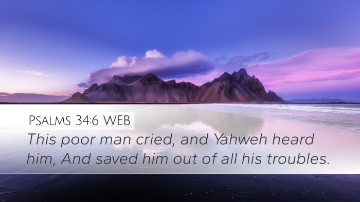 Psalms 34:6 WEB Bible Verse Image