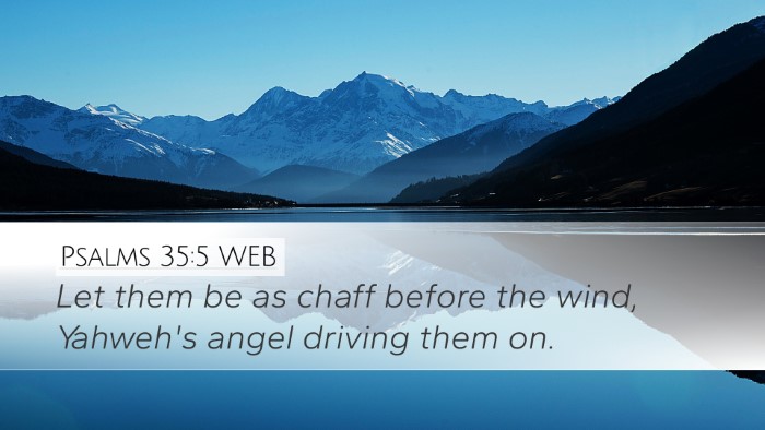 Psalms 35:5 WEB Desktop Wallpaper - Let them be as chaff before the wind, Yahweh's - Desktop Bible Verse Wallpaper