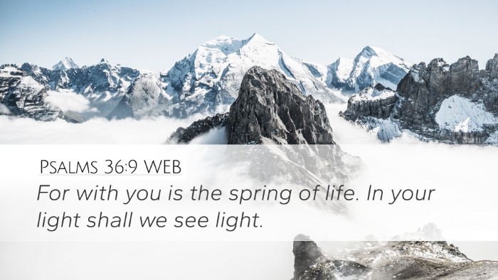 Psalms 36:9 WEB Bible Verse Image