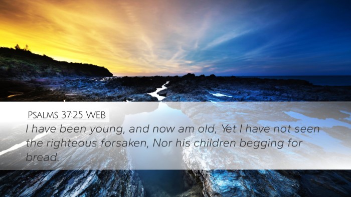 Psalms 37:25 WEB Bible Verse Image