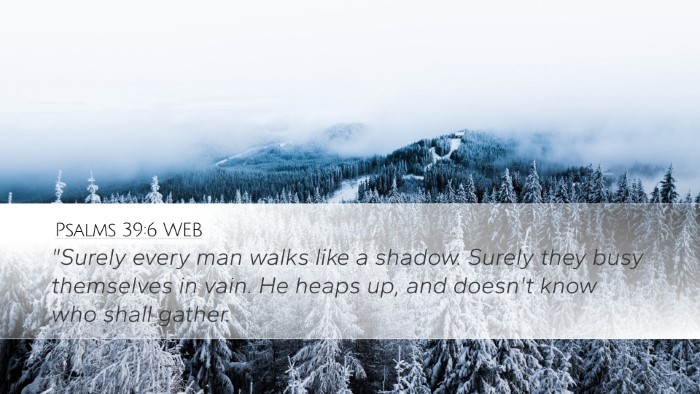 Psalms 39:6 WEB Bible Verse Image