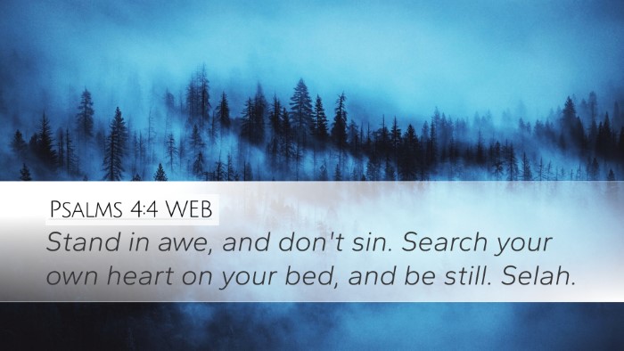 Psalms 4:4 WEB Bible Verse Image