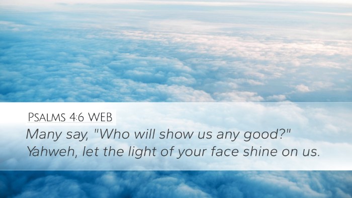 Psalms 4:6 WEB Bible Verse Image