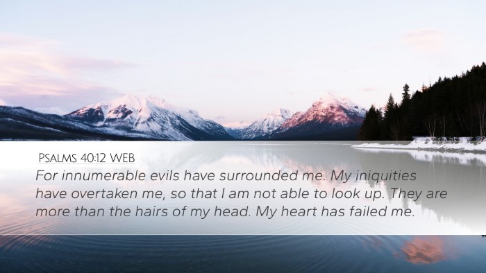 Psalms 40:12 WEB Bible Verse Image