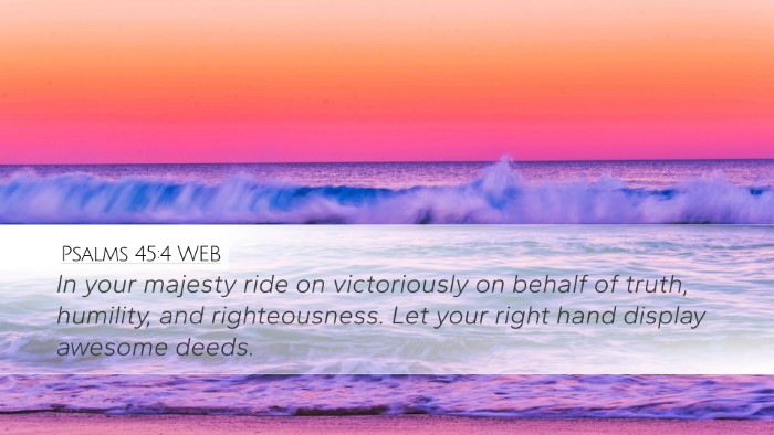 Psalms 45:4 WEB Bible Verse Image