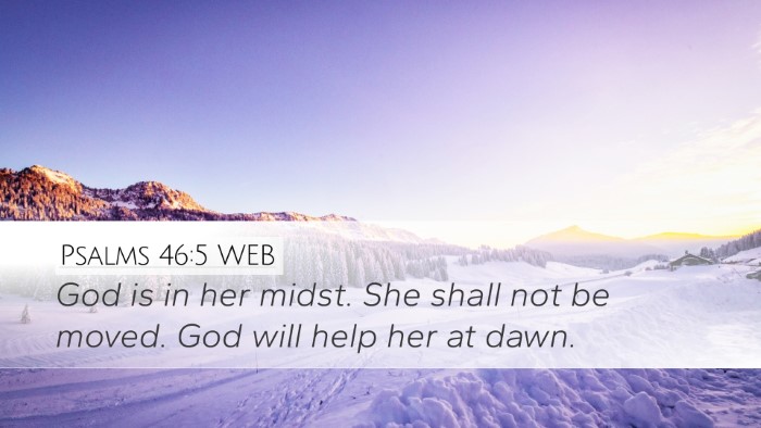 Psalms 46:5 WEB Bible Verse Image