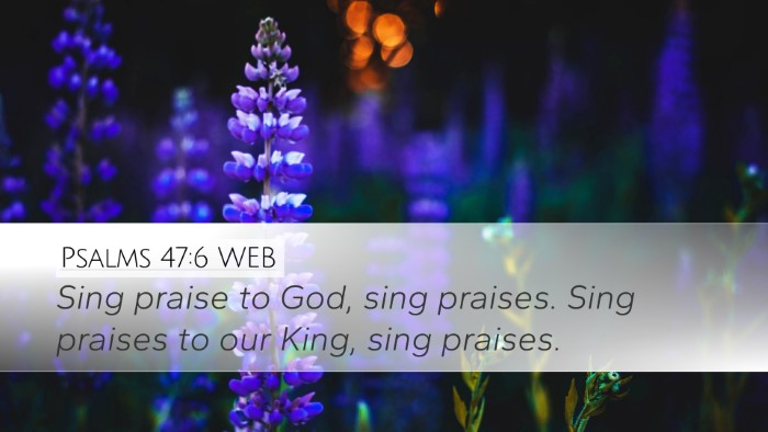Psalms 47:6 WEB Bible Verse Image