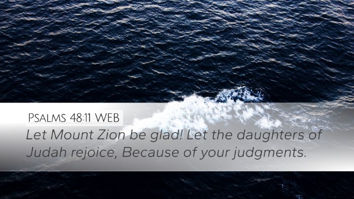 Psalms 48:11 WEB Bible Verse Image