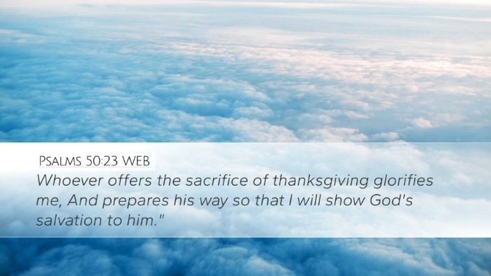 Psalms 50:23 WEB Bible Verse Image