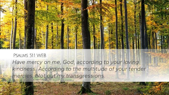 Psalms 51:1 WEB Bible Verse Image