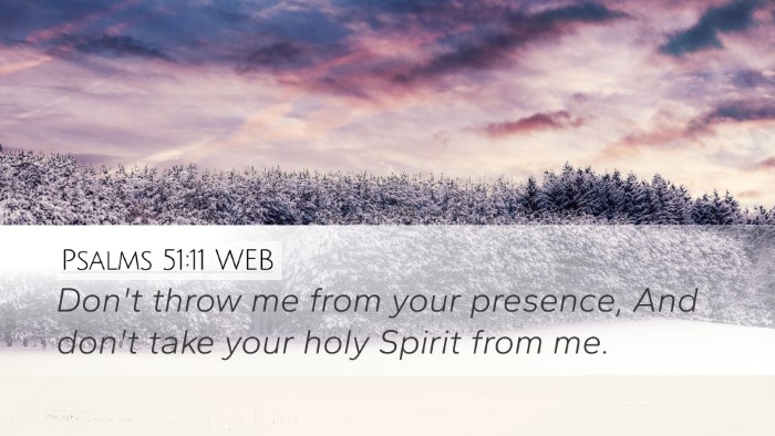 Psalms 51:11 WEB Bible Verse Image