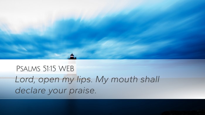 Psalms 51:15 WEB Bible Verse Image