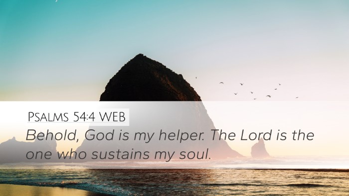 Psalms 54:4 WEB Bible Verse Image