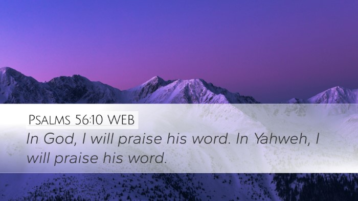 Psalms 56:10 WEB Bible Verse Image
