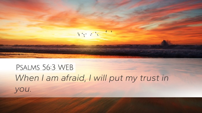 Psalms 56:3 WEB Bible Verse Image