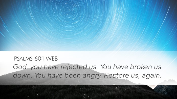 Psalms 60:1 WEB Bible Verse Image