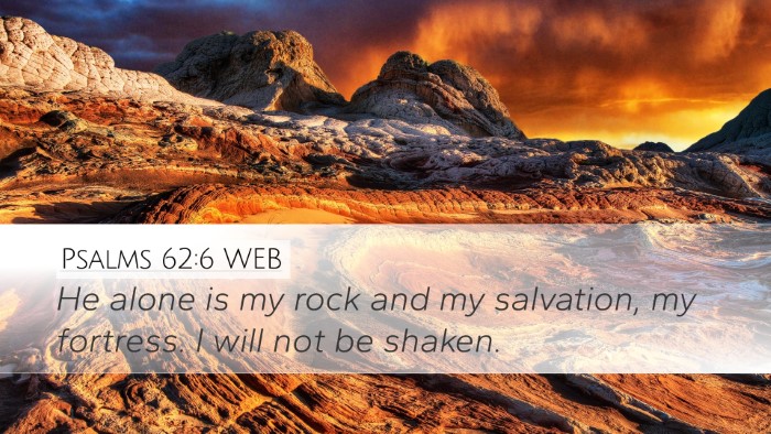 Psalms 62:6 WEB Bible Verse Image