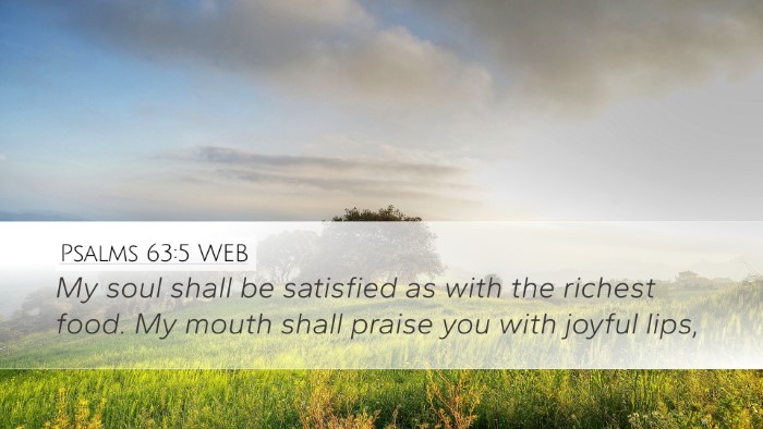 Psalms 63:5 WEB Bible Verse Image