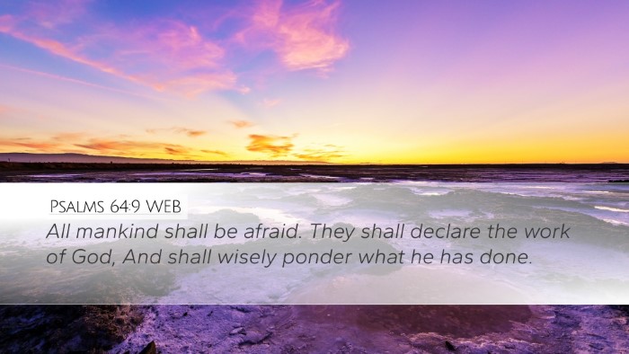 Psalms 64:9 WEB Bible Verse Image