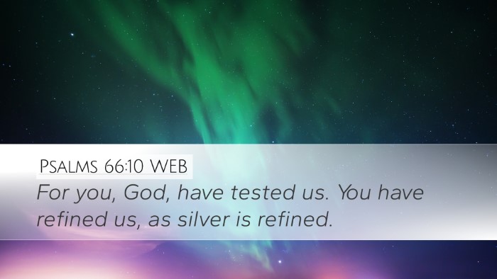 Psalms 66:10 WEB Desktop Wallpaper - For you, God, have tested us. You have refined - Desktop Bible Verse Wallpaper
